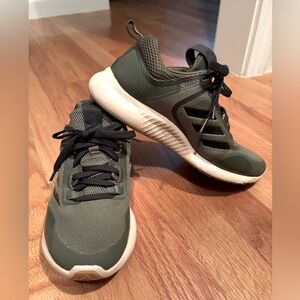 adidas Edge Bounce Women’s Running Shoes, Army Green with Rose Gold Accents, US6